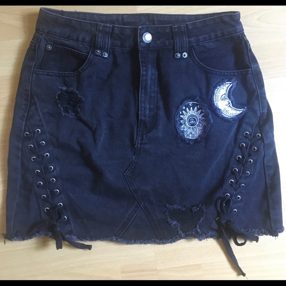 Patchwork mini skirt